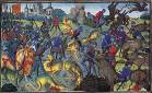 Александр Македонский сражается с чудовищами. Французская миниатюра. 15 век